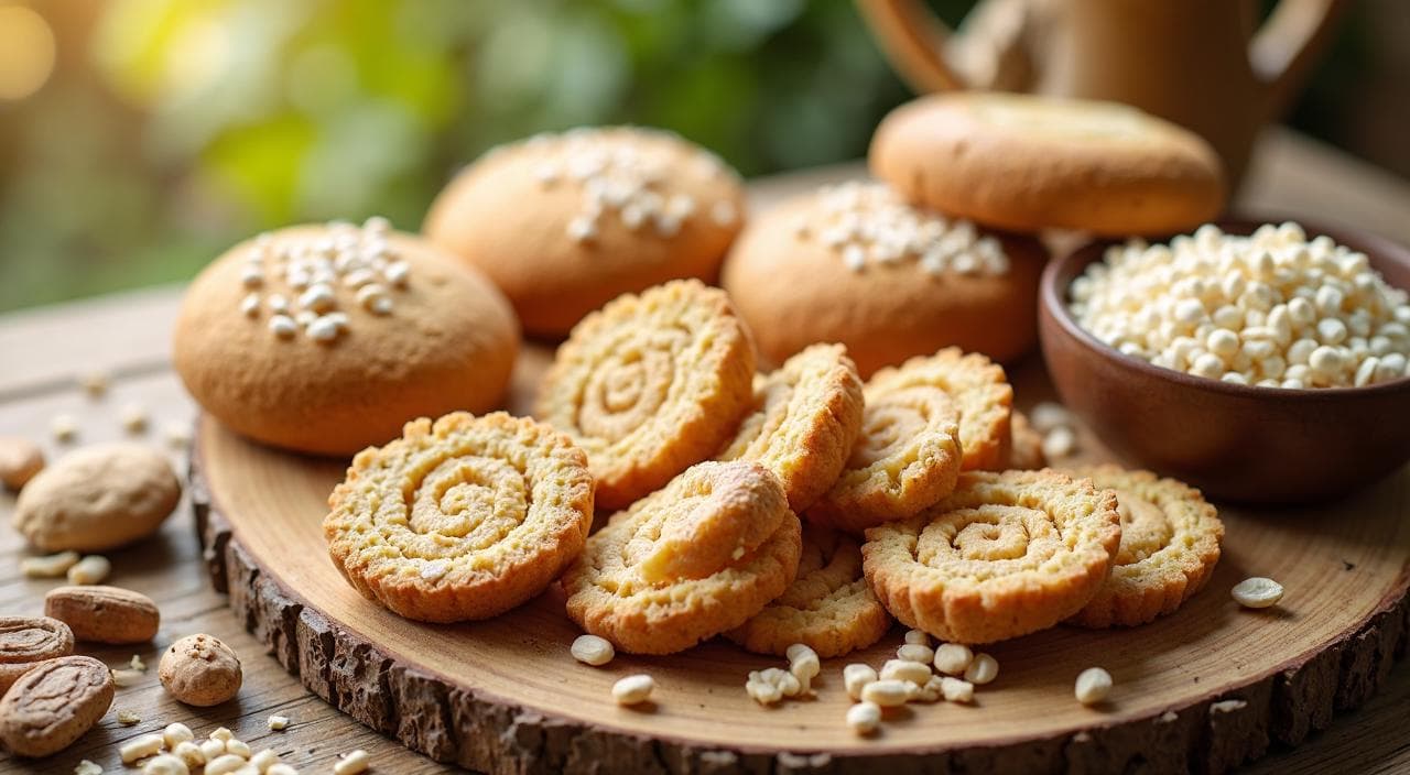 米粉や大豆を使ったヘルシーなグルテンフリースイーツのイメージ